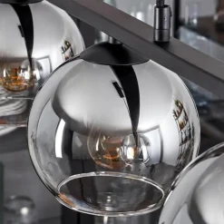 Suspension Verre Fumé-hofstein Suspension Verre 15 cm Koyoto Fumé, 5 lumières