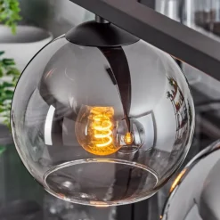 Suspension Verre Fumé-hofstein Suspension Verre 15 cm Koyoto Fumé, 4 lumières