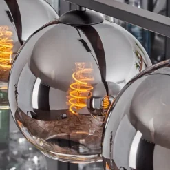 Suspension Verre Fumé-hofstein Suspension Verre 20 cm Koyoto Fumé, 4 lumières