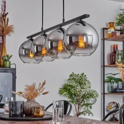 Suspension Verre Fumé-hofstein Suspension Verre 20 cm Koyoto Fumé, 4 lumières