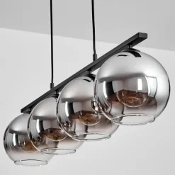 Suspension Verre Fumé-hofstein Suspension Verre 20 cm Koyoto Fumé, 4 lumières