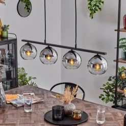 Suspension Verre Fumé-hofstein Suspension Verre 15 cm Koyoto Fumé, 4 lumières