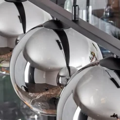 Suspension Verre Fumé-hofstein Suspension Verre 20 cm Koyoto Fumé, 5 lumières