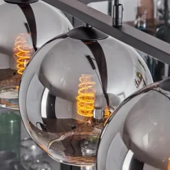 Suspension Verre Fumé-hofstein Suspension Verre 20 cm Koyoto Fumé, 5 lumières