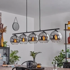 Suspension Verre Fumé-hofstein Suspension Verre 20 cm Koyoto Fumé, 5 lumières