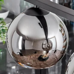 Suspension Verre Fumé-hofstein Suspension Verre 15 cm Koyoto Chrome, Fumé, 4 lumières