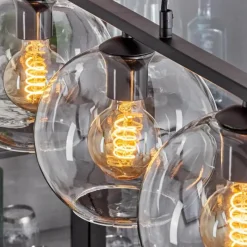 hofstein Suspension Verre 20 cm Koyoto Clair, 5 lumières