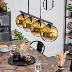 hofstein Suspension Verre 20 cm Koyoto Or, 4 lumières