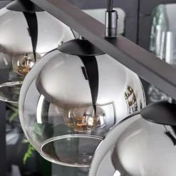 Suspension Verre Fumé-hofstein Suspension Verre 15 cm Koyoto Fumé, 5 lumières