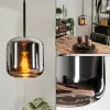 hofstein Suspension Verre 15 cm Lauden Chrome, Fumé, 1 lumière