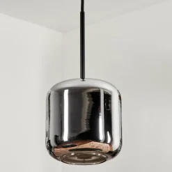 hofstein Suspension Verre 15 cm Lauden Chrome, Fumé, 1 lumière