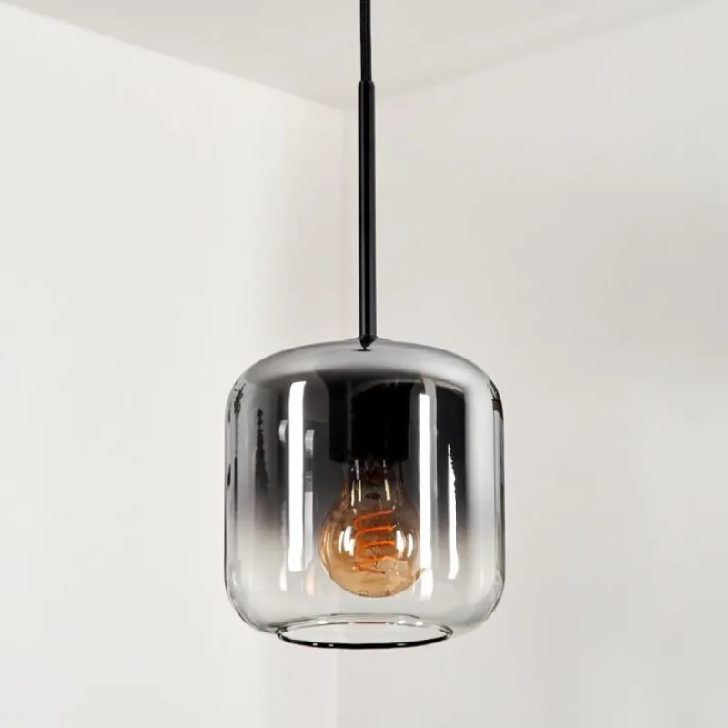 hofstein Suspension Verre 15 cm Lauden Clair, Fumé, 1 lumière