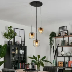 hofstein Suspension Verre 15 cm Lauden Ambre, Clair, 3 lumières