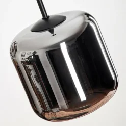 hofstein Suspension Verre 15 cm Lauden Chrome, Fumé, 3 lumières