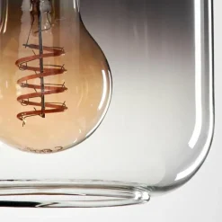 hofstein Suspension Verre 15 cm Lauden Clair, Fumé, 3 lumières