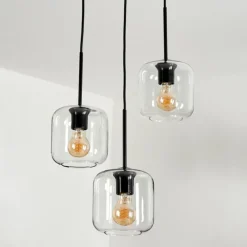 hofstein Suspension Verre 15 cm Lauden Clair, 3 lumières