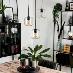 hofstein Suspension Verre 15 cm Lauden Clair, 3 lumières