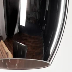 hofstein Suspension Verre 20 cm Vevino Chrome, Fumé, 1 lumière