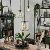 hofstein Suspension Verre 25cm, 20cm, 15cm Lauden Clair, 3 lumières