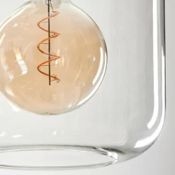 hofstein Suspension Verre 25cm, 20cm, 15cm Lauden Clair, 3 lumières