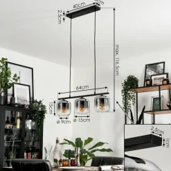 Suspension Verre Fumé-hofstein Suspension Verre 15cm Lauden Fumé, 3 lumières