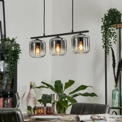 Suspension Verre Fumé-hofstein Suspension Verre 15cm Lauden Fumé, 3 lumières