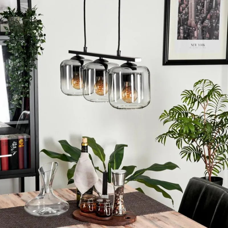 Suspension Verre Fumé-hofstein Suspension Verre 15cm Lauden Fumé, 3 lumières