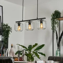 hofstein Suspension Verre 15cm Lauden Clair, 3 lumières