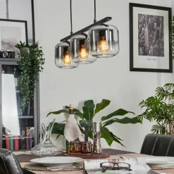 Suspension Verre Fumé-hofstein Suspension Verre 15cm Lauden Fumé, 3 lumières