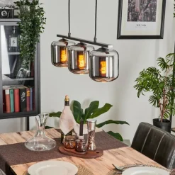 Suspension Verre Fumé-hofstein Suspension Verre 15cm Lauden Fumé, 3 lumières