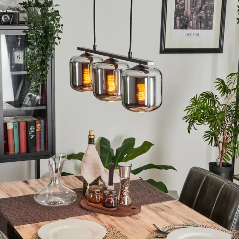 Suspension Verre Fumé-hofstein Suspension Verre 15cm Lauden Fumé, 3 lumières