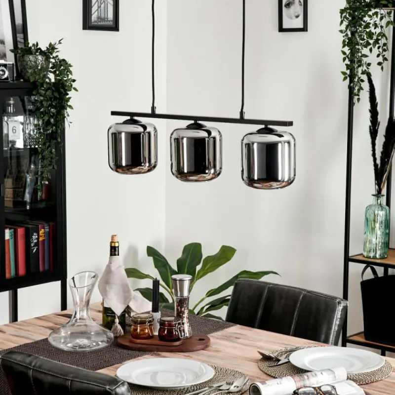 Suspension Verre Fumé-hofstein Suspension Verre 15cm Lauden Fumé, 3 lumières