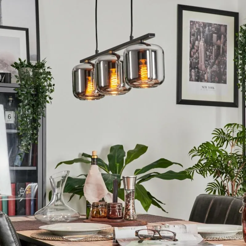 Suspension Verre Fumé-hofstein Suspension Verre 15cm Lauden Fumé, 3 lumières