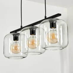 hofstein Suspension Verre 20cm Lauden Clair, 3 lumières