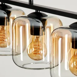 hofstein Suspension Verre 15cm Lauden Clair, 4 lumières