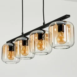 hofstein Suspension Verre 15cm Lauden Clair, 4 lumières