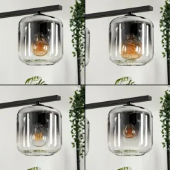 hofstein Suspension Verre 15cm Lauden Clair, Fumé, 4 lumières