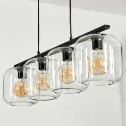 hofstein Suspension Verre 20cm Lauden Clair, 4 lumières