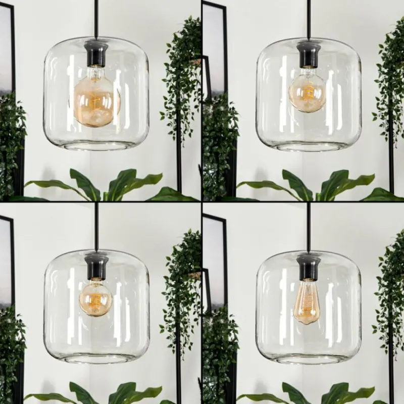 hofstein Suspension Verre 25cm Lauden Clair, 1 lumière