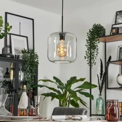 hofstein Suspension Verre 25cm Lauden Clair, 1 lumière