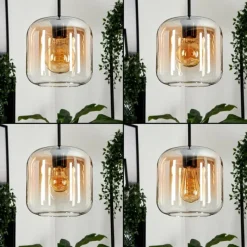 hofstein Suspension Verre 20cm Lauden Ambre, Clair, 1 lumière