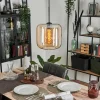 hofstein Suspension Verre 25cm Lauden Ambre, 1 lumière