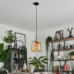 hofstein Suspension Verre 25cm Lauden Ambre, 1 lumière