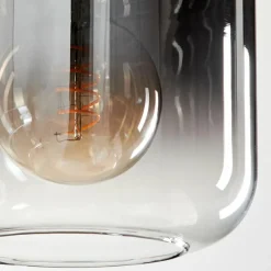 hofstein Suspension Verre 20cm Lauden Clair, Fumé, 1 lumière