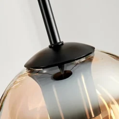 hofstein Suspension Verre 15cm Vevino Ambre, Clair, 3 lumières