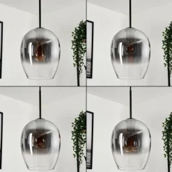 Suspension Verre Fumé-hofstein Suspension Verre 20cm Vevino Clair, Fumé, 3 lumières