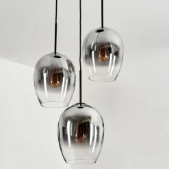 Suspension Verre Fumé-hofstein Suspension Verre 20cm Vevino Clair, Fumé, 3 lumières