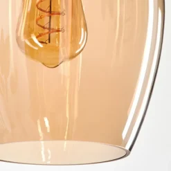 hofstein Suspension Verre 20cm Vevino Ambre, 3 lumières