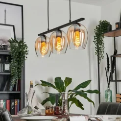 hofstein Suspension Verre 15cm Vevino Clair, 3 lumières