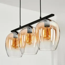 hofstein Suspension Verre 20cm Vevino Clair, 3 lumières